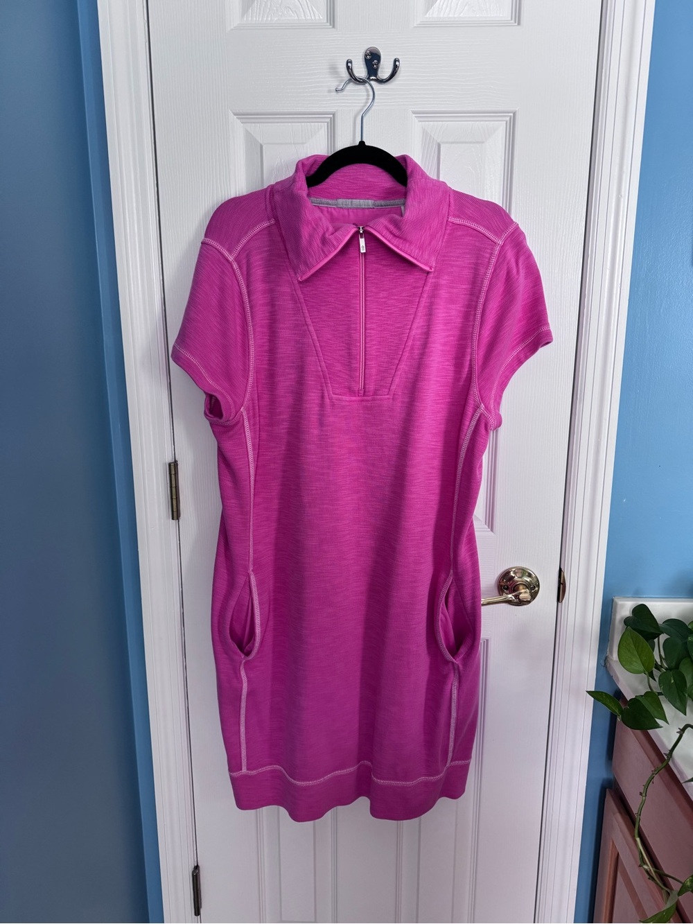 Tommy Bahama Fuscia Tobago Bay Half-Zip Collared Dress